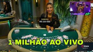 NOBRU GANHA 1 AO VIVO NA BLAZER - BLACK JACK - GADIANO A LOIRA DO BLACKJACK  #2