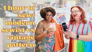 sewing a VINTAGE piece in 60 minutes with NO PATTERN! | aaronica sews with @StephanieCanada