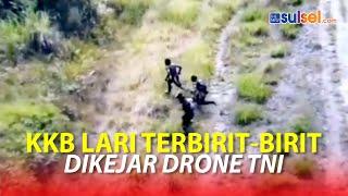 Viral, Video KKB Papua Lari Terbirit-birit Dikejar Drone TNI