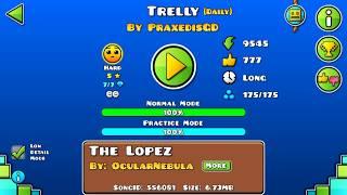 [GD] "Trelly" by PraxedisGD (Daily level) (All Coins) | Geometry Dash 2.113