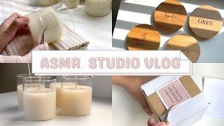 ASMR - Candle Studio Vlog #1 (no music)