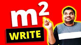 How to Type m2 in Word | Superscript in Word