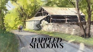 How to Paint Dappled Shadows in Watercolor