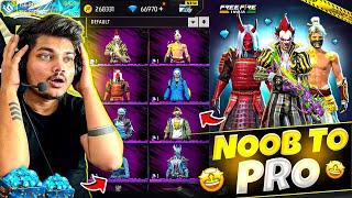 Free Fire Luckiest IdGot All Rare Items In 1 Spin Poor To Rich In 7mins -Garena Free Fire
