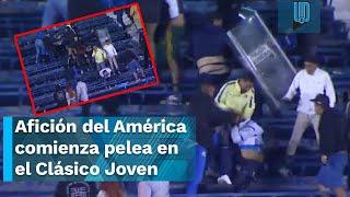 Aficionados del América no aguantaron la derrota ante Cruz Azul y comienzan una pelea