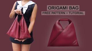 How to sew a Origami Bag [ Free Sewing Pattern & Tutorial ]