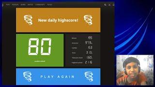 80 at Puzzle Storm (as against personal best of 91) | Chess Master Ethan Vaz