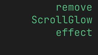 FLUTTER remove ScrollGlow effect