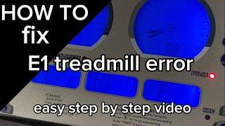 How to fix E1 error on a treadmill. Also known as Error 01 or LS1 low speed error