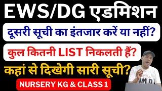 EWS DG 2nd Draw List 2025 | Nursery, KG, Class 1 Admission | Should You Wait for the Next List?