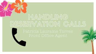 HANDLING RESERVATION CALL | FRONT OFFICE