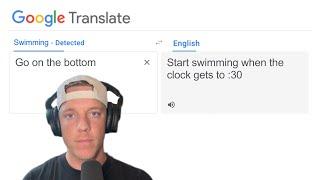 Swimmers have their own language, but what's it called?