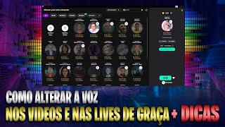 COMO ALTERAR A VOZ NOS VIDEOS E NAS LIVES DE GRAÇA MAIS DICAS