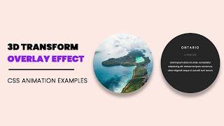 CSS 3D Transform Image Hover Overlay Effect | CSS Animation Examples