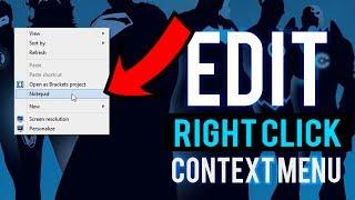 How to Edit Context Menu in Windows |  add/remove options to your right click menu