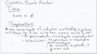 Cosmic Scale Factor-Time & Temperature