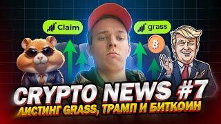 Листинг GRASS. Трамп и BITCOIN. Новые Проекты на Экосистеме TON - Сrypto-News #7