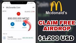 Claim Free Airdrop McDonalds Coin ~ $1,200 USDT on Trust wallet,trust wallet Airdrop 