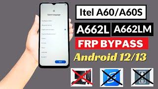 Itel A60 | A60s FRP Bypass Android 12/13 | Without XShare Transfer | Pattern Lock Not Set 2024 