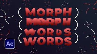 Morph Words Into Words & Shapes in After Effects | Tutorial