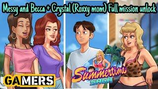 Messy and Becca + Crystal(Roxxy mom) Full mission unlock | Summer Time Saga | New version