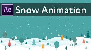 Snow fall Effect Animation | Adobe After Effects 2022 Tutorial