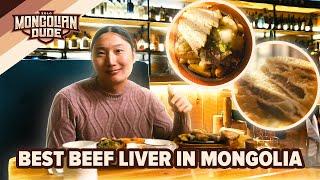 MONGOLIAN DUDE EATS THE BEST BEEF LIVER IN MONGOLIA