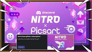 Picsart X Discord Nitro 1 Month FREE NITRO PROMOTION!