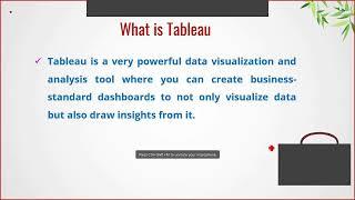 Tableau tutorial for beginners by Bharathi Patnala