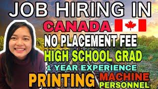 JOB HIRING IN CANADA| JOBS IN CANADA 2021 | PRINTING PERSONNEL | BUHAY CANADA | BUHAY OFW | VLOG#16