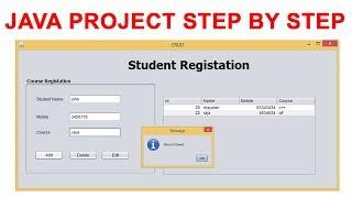 Java Simple Project step by step using mysql database