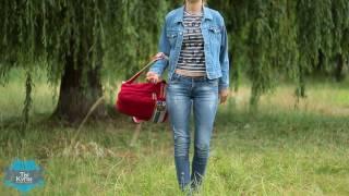 Молодежный тканевый рюкзак красный с узором купить в Украине - обзор