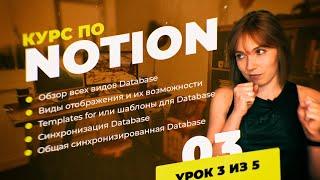 Базы данных [database] в Notion // Весь функционал за 40 минут // Бесплатный курс по Notion // [3/5]