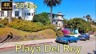 Luxury homes in Playa Del Rey, Los Angeles, California -  Relaxing Drive ASMR 4K 60fps