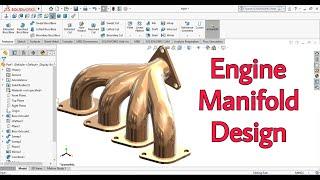 Engine Manifold Design || How to Engine Manifold Design Solidwork