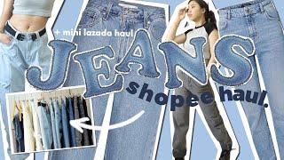 the "BEST JEANS" on SHOPEE + lazada haul (loungewear, basics)