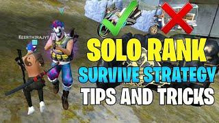 SOLO RANK  SURVIVE STRATEGY  TIPS AND TRICKS  GAMEPLAY TAMIL