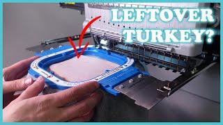 [Quick Demo] Thanksgiving Turkey Applique - Machine Embroidery on Food!