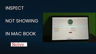 Inspect not showing in Mac book pro || Inspect not showing in Safari || Inspect in Safari