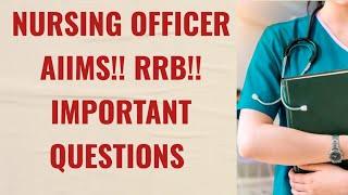 #AIIMS#RRB#nursingexamquestions