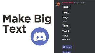 How to Make Big Text in Discord - full fast guide