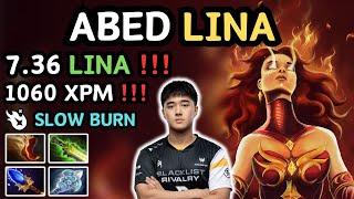  7.36 LINA Slow Burn Highlights From ABED  Lina Midlane From ABED - Dota 2