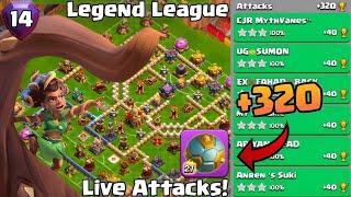 Th16 Legend League Attacks Strategy! +320 May Season Day 14 : Clash Of Clans