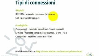 Corso Premiere 2.0 - Tipi di connessione nel video digitale (tutorial) Italiano