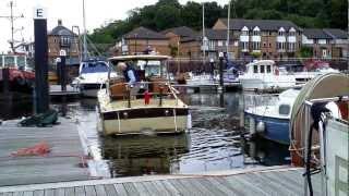 How to dock a single-engine inboard/outdrive boat stern-first