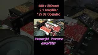 Ai wok 2.1 Amplifier 600+200 watt 12v Dc For Tractor Car Bus Truck And All Types Of Vehicles