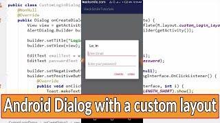 Android Dialog With Custom Login Layout