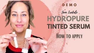 Hydropure Tinted Serum application