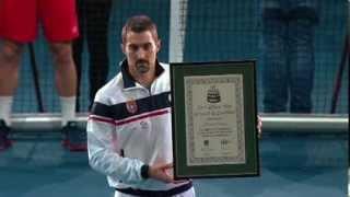 Nenad Zimonjic receives the Davis Cup Award of Excellence