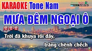 Mưa Đêm Ngoại Ô Karaoke Tone Nam - Nhạc Sống Thanh Ngân